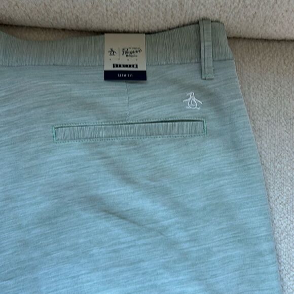 Penguin  GOLF SHORT,size 38, NWT Color Light Green/Blue (see photos) - Picture 3 of 9
